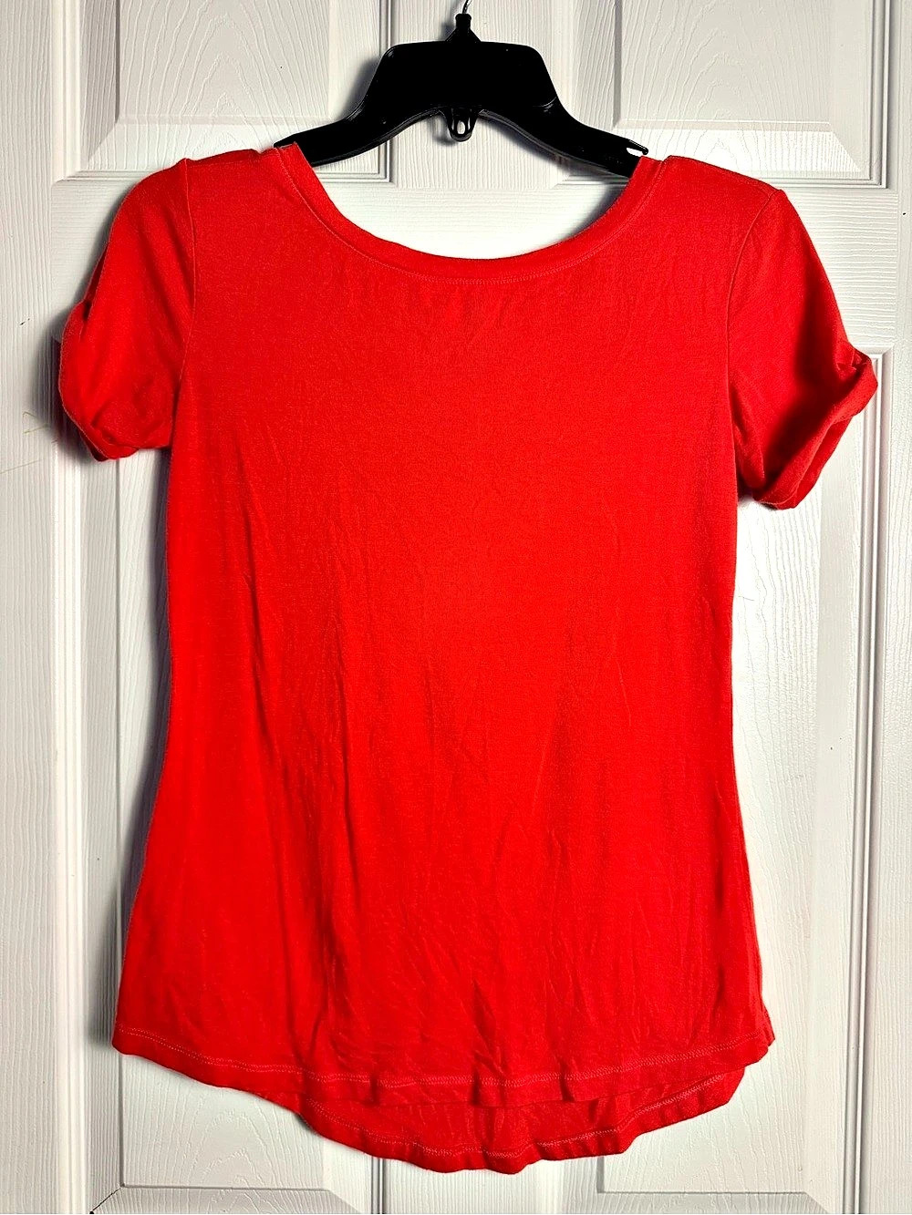 Calia by Carrie Underwood Red Short Sleeve Top Size Small